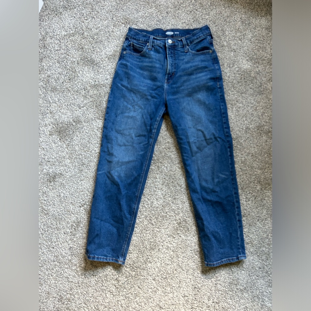 Old Navy Women’s Boyfriend Extra High Rise Jeans-Medium Blue-8